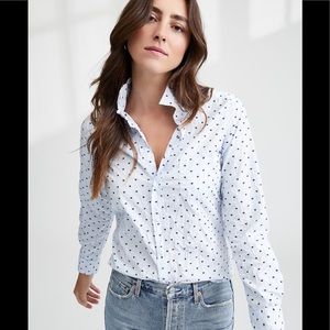 Frank & Eileen stripes /mini hearts “Barry” shirt